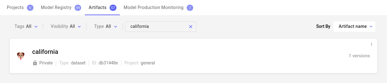 Image for Artifacts in Workspace