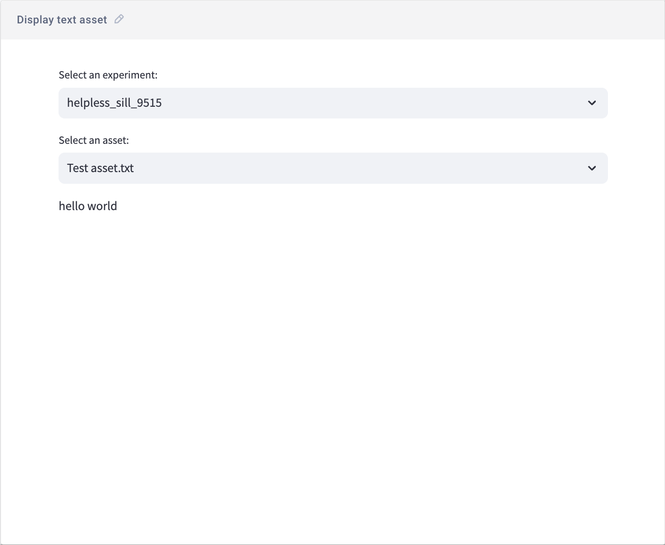 Example Python Panel loading a text asset